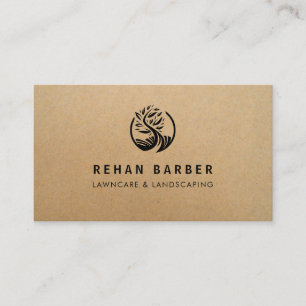 Lawn Care Landscaping kraft Business Card