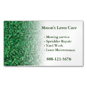 Lawn Care Landscaping Lawn Business Card Magnet (Front)