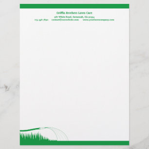 Lawn Care Landscaping Letterhead