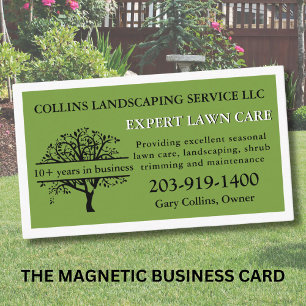 Lawn Care Landscaping Magnetic Business Card