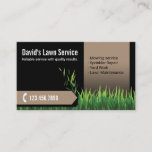 Lawn Care Landscaping Mowing Black & Beige Business Card