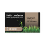Lawn Care Landscaping Mowing Black & Beige Business Card Lawn Care Landscaping Mowing Black & Beige Business Card