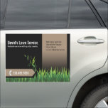 Lawn Care Landscaping Mowing Black & Beige Car Magnet<br><div class="desc">Professional Mowing Gardening Lawn Care Service Car Magnet.</div>