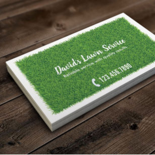 Lawn Care Landscaping Mowing Business Card