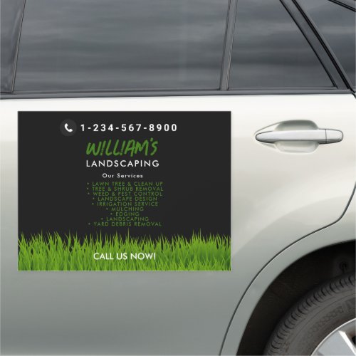 Lawn Care Landscaping Mowing Cutting Services Car Magnet