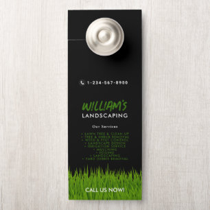 Lawn Care Landscaping Mowing Cutting Services Door Hanger