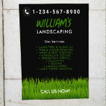 Lawn Care Landscaping Mowing Cutting Services Flyer<br><div class="desc">A modern flyer design for lawn care specialists. A minimalist personalized business flyer for lawn care,  gardening and landscaping businesses. A simple and professional way to introduce your business and to inform potential customers of your services. Personalize your details to create your own unique lawn care business flyer.</div>