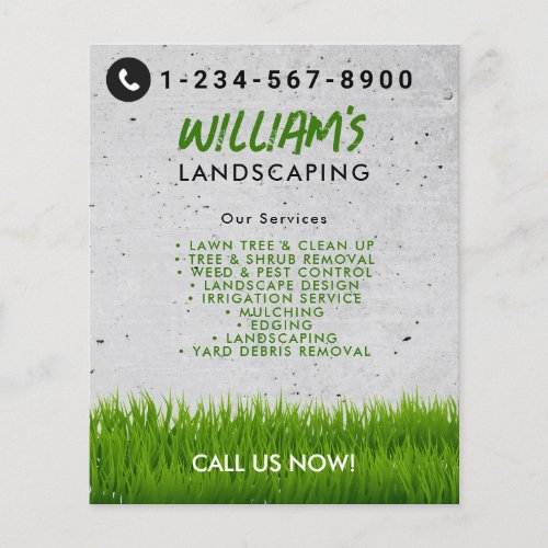 Lawn Care Landscaping Mowing Cutting Services Flyer