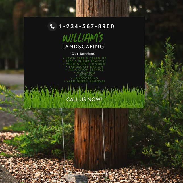 Lawn Care Landscaping Mowing Cutting Services Sign (Lawn Care Landscaping Mowing Cutting Services Sign)