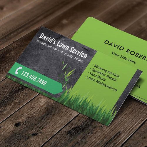 Lawn Care Landscaping Professional Gardening Business Card