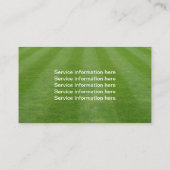 Lawn Care & Landscaping Professional Green Field Business Card (Back)
