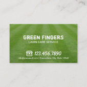 Lawn Care & Landscaping Professional Green Field Business Card (Front)