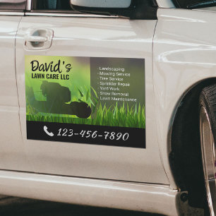 Lawn Care & Landscaping Professional Greens Mower Car Magnet