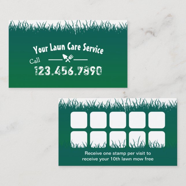 Lawn Care & Landscaping Professional Loyalty Punch (Front/Back)