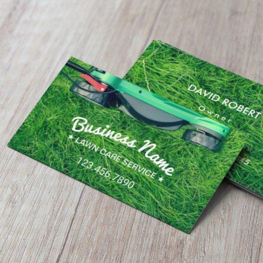 Customizable Lawn Care &amp; Landscaping Professional Mower Business Card