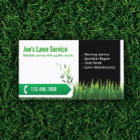 Lawn Care Landscaping Professional Mowing Business Card