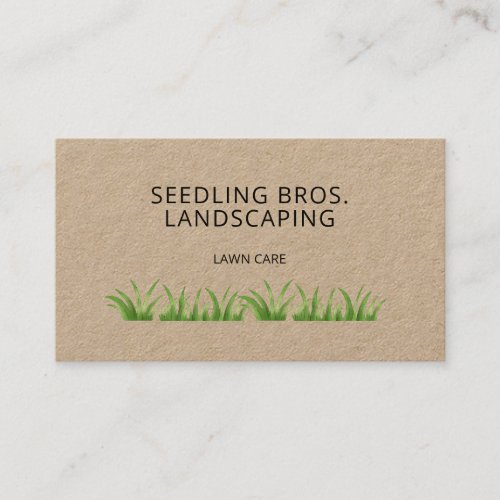Lawn Care Landscaping QR Code Business Card