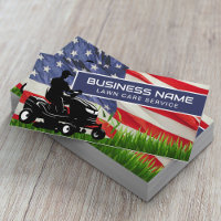Lawn Care & Landscaping Riding Mower USA Flag