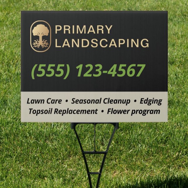 Lawn Care Landscaping  Rooted Tree Sign (Creator Uploaded)