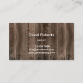 Lawn Care & Landscaping Service Barn Wood Business Card (Back)