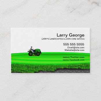 Lawn Care/landscaping Service Business Card by Biz_cards at Zazzle