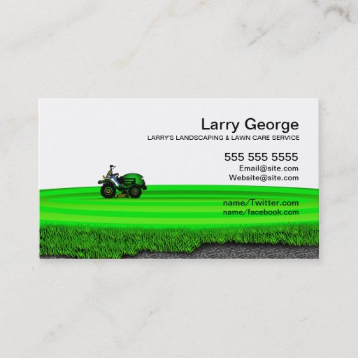 Customizable Lawn care/Landscaping Service Business Card