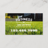 Lawn Care & Landscaping Service Grass Field Business Card (Front)
