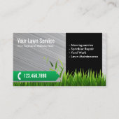 Lawn Care & Landscaping Service Metal Business Card (Front)