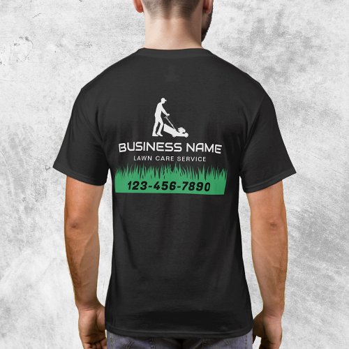 Lawn Care  Landscaping Service Mower Black T_Shirt