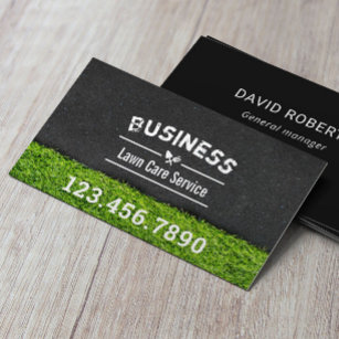 Lawn Care & Landscaping Service Professional Business Card