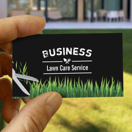 Customizable Lawn Care &amp; Landscaping Service Professional Business Card