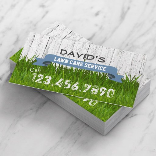 Customizable Lawn Care &amp; Landscaping Service Professional Business Card