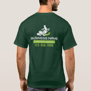 Lawn Care & Landscaping Service Riding Mower Logo T-Shirt