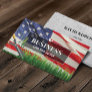 Lawn Care & Landscaping Service US Flag & Grass Business Card
