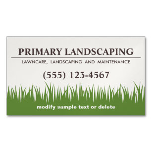 Lawn Care Landscaping Services Grass Business Card
