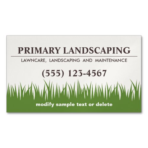 Lawn Care Landscaping Services Grass Business Card