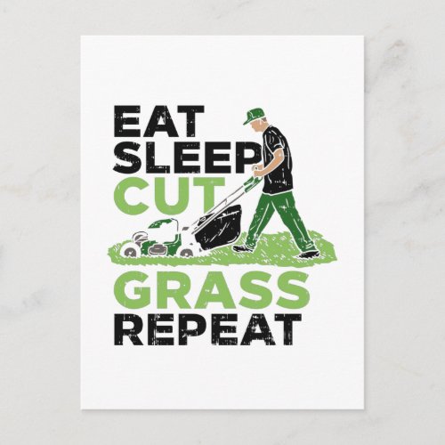 Lawn_Care Lawn_Mower Gardener Postcard