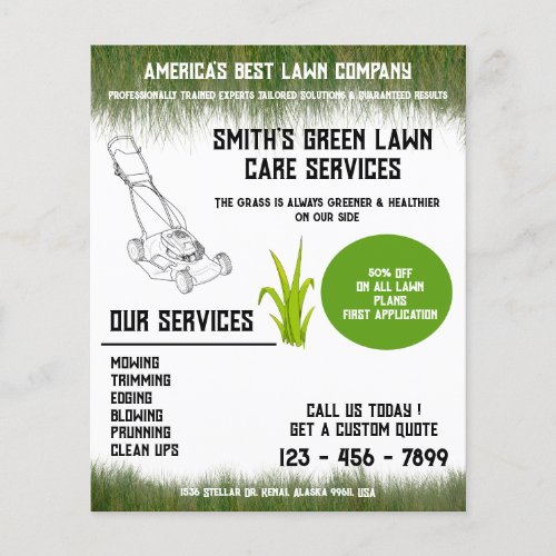  Lawn Care lawn mowing landscaping Grass Cutting Flyer