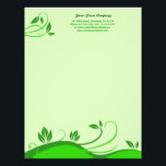 Lawn Care Letterhead<br><div class="desc">Do you own a lawn care company, then this green elegant customized letterhead is perfect for you! You can simply change the texts to put your company's name, address, phone numbers... etc. I’ve chosen the “Basic” paper type, however, you can pick other available professional kinds like Linen and more. Don’t...</div>