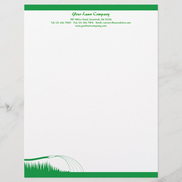 Lawn Care Letterhead Zazzle