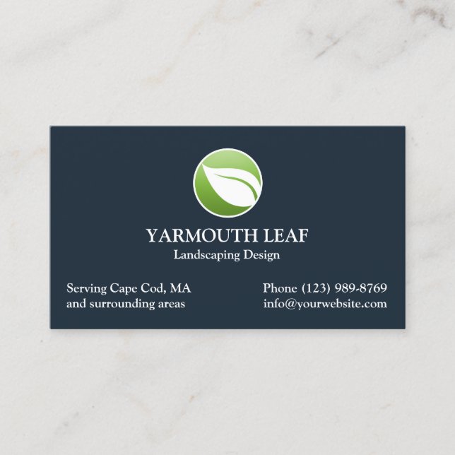 Lawn Care Logo Business Card Template (Front)