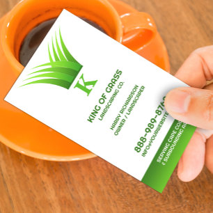 Lawn Care Logo Business Card Template