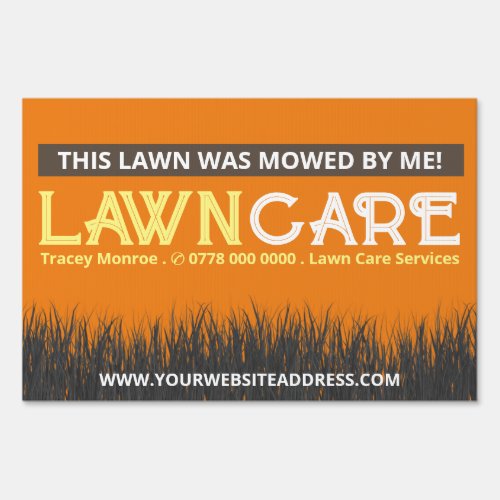 Lawn Care Logo Lawn Care Services Advertising Sign
