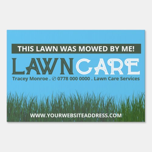 Lawn Care Logo Lawn Care Services Advertising Sign