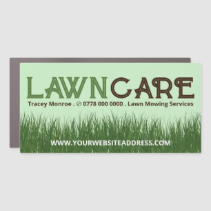 Lawn Care Logo, Lawn Care Services Car Magnet