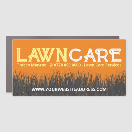 Lawn Care Logo Lawn Care Services Car Magnet