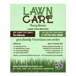 Lawn Care Logo, Lawn Care Services Flyer