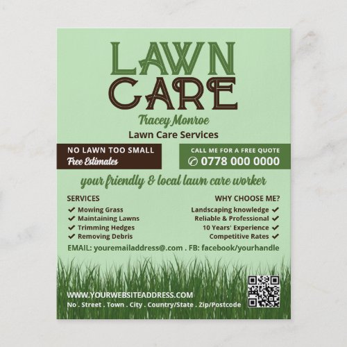 Lawn Care Logo Lawn Care Services Flyer
