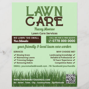 Lawn Care Logo, Lawn Care Services Flyer
