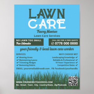 Lawn Care Logo, Lawn Care Services Poster